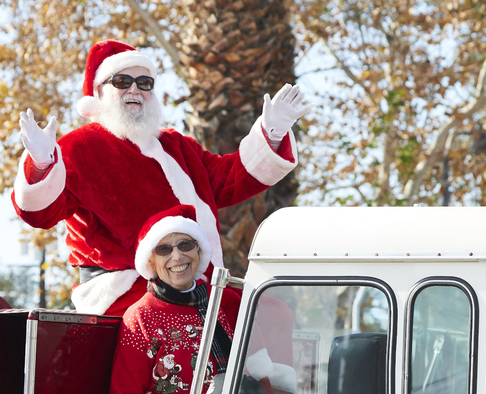 Santa and friends at the 2022 Upland Christmas Parade