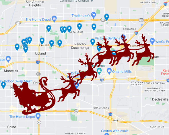 Google map of all our toy drop box locations